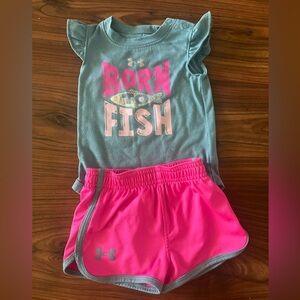 Under Armour Youth Blue and Pink Set